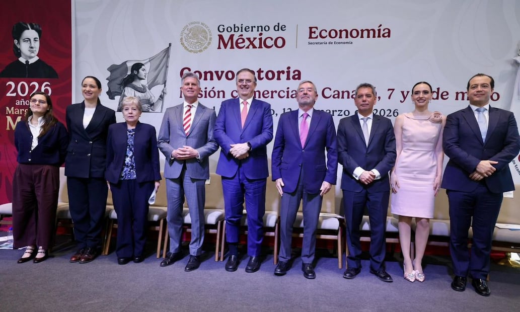 Evento en el que presentaron la Misión Comercial México-Canadá. Foto: X (@SRE_mx).