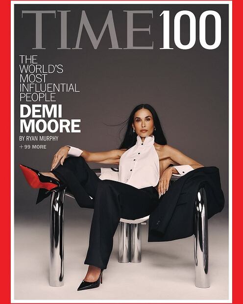 Demi Moore se incluye en la edición de las personas más influyentes de Time. Foto: Especial. Time (Adrienne Raquel)