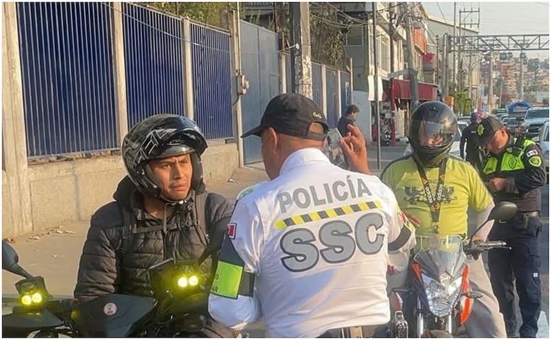 Durante el operativo “Salvando Vidas” en calles de la alcaldía Gustavo A Madero, se remitieron 55 motocicletas al corralón (24/01/2025). Foto: Especial