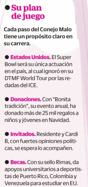 Plan de juego de Bad Bunny.