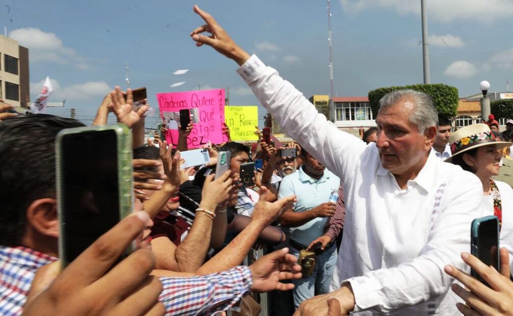 Aspirante a la presidencia Adán Augusto López en Tabasco. Foto: Especial