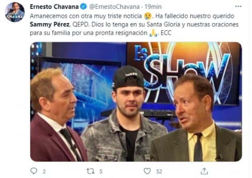 Sammy Pérez fallece de un infarto tras contraer Covid-19