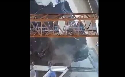 Difunden nuevo video de derrumbe en Periférico Sur