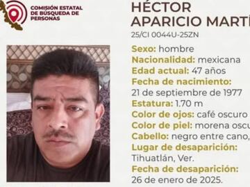 Reportan desaparición de padre buscador en Veracruz; fue visto por última vez el 26 de enero