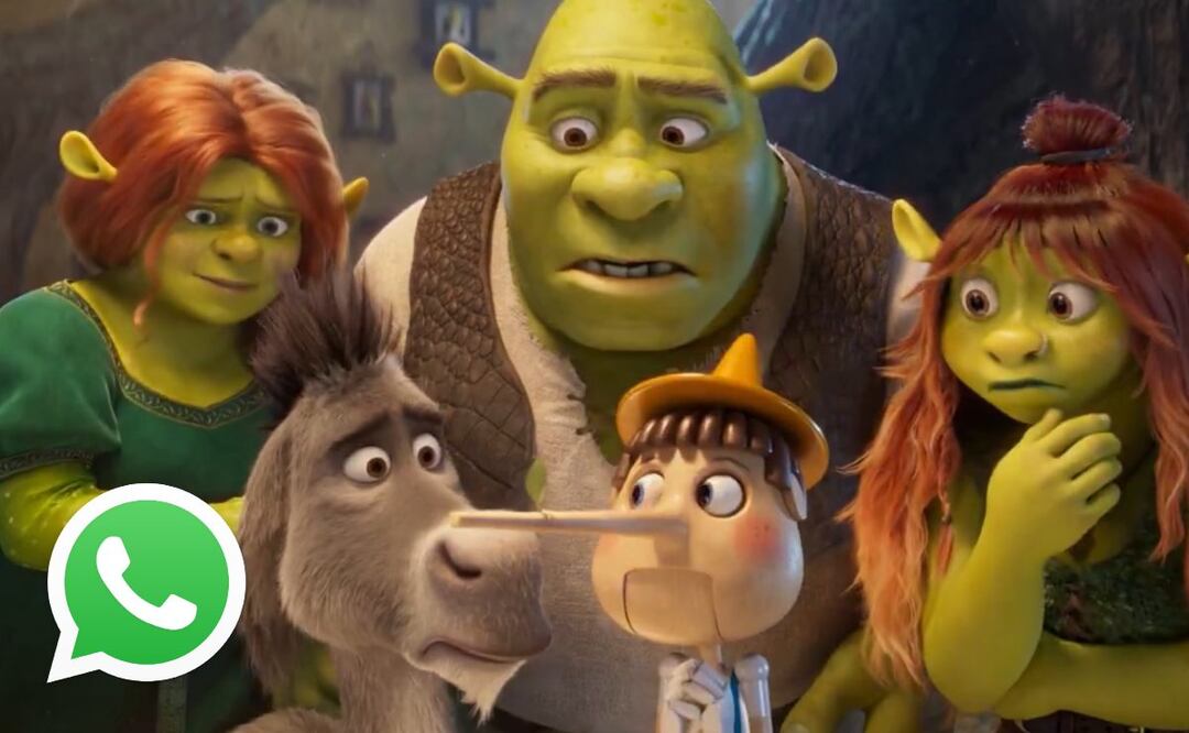 Modo Sherk en WhatsApp. Imagen: especial