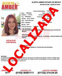 Localizan a Aizlin Ruiz, adolescente desaparecida en Ixtapaluca