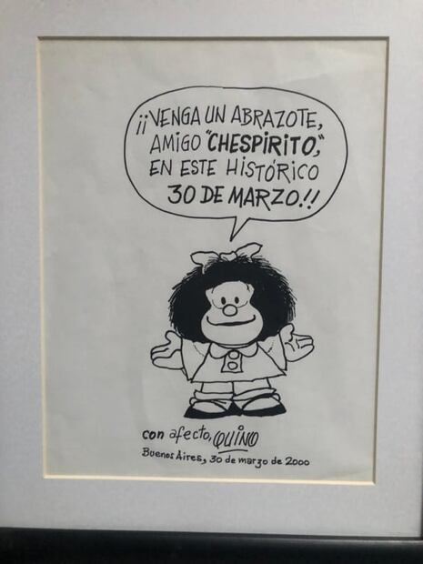 Chespirito y Quino, una admiración mutua que quedó plasmada en un cartón