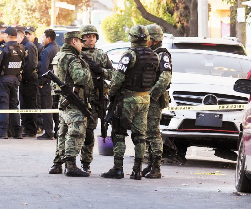 Ataque directo. Tras la agresión llegaron al sitio, ubicado en la colonia 20 de Noviembre, elementos de la Guardia Nacional para resguardar la zona. ARCHIVO EL UNIVERSAL