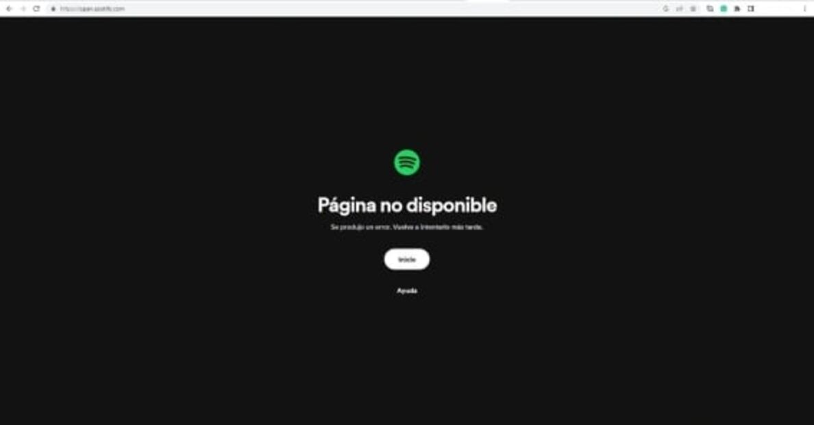No son tus datos, Spotify se cae
