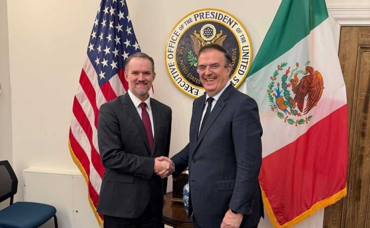 El secretario de Economía de México, Marcelo Ebrard, y el Representante Comercial de EU, Jamieson Greer. Foto: X @m_ebrard