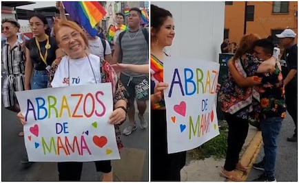 “Abrazos de mamá”: madre sale a repartir abrazos durante el Pride y se hace viral