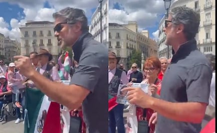 VIDEO: Con "himno" de Molotov que critica al PRI, hombre apoya Marcha Marea Rosa en España y desata burlas en redes
