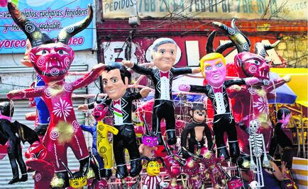 Queman "Judas" de López Obrador, Trump, Maduro y Barbosa en Puebla