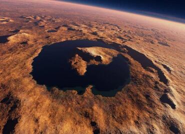 NASA muestra cráter con características de un lago en Marte