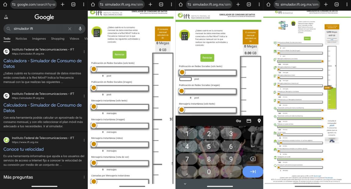 El IFT tiene esta herramienta que te permite ver el consumo de Internet. Foto: Captura de pantalla