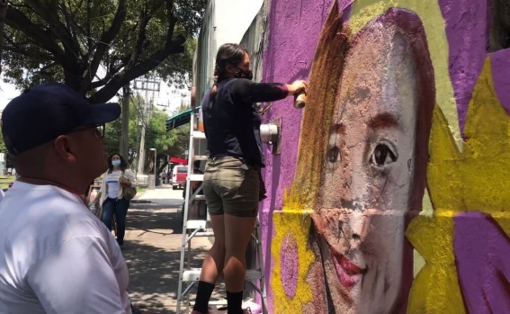 Crean mural en aniversario del feminicidio de Fernanda