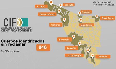 Fiscalía de Sonora resguarda 846 cuerpos identificados que no han sido reclamados por sus familiares
