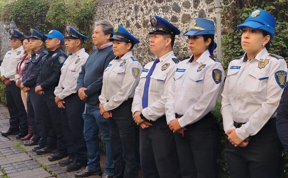 Elementos de la Policía Auxiliar en el Museo de las Intervenciones. Foto: Museo de las Intervenciones.
