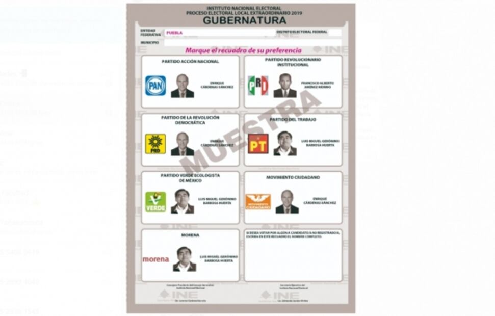 Aprueban boleta con fotografía para elección en Puebla