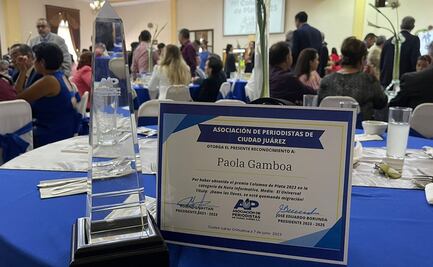 Reconocen trabajo de Paola Gamboa, corresponsal de EL UNIVERSAL en Ciudad Juárez