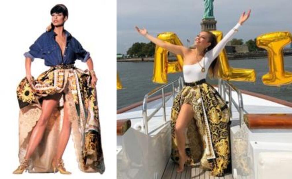 Thalía gasta 200 mil pesos en una falda Versace