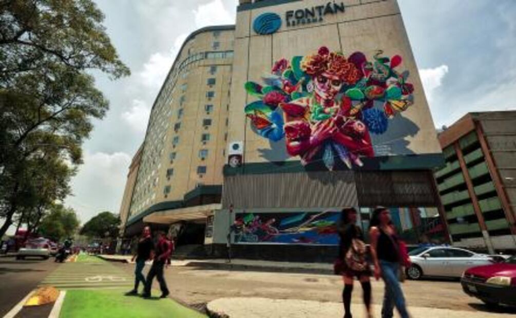 Una Catrina rinde homenaje a los muralistas mexicanos