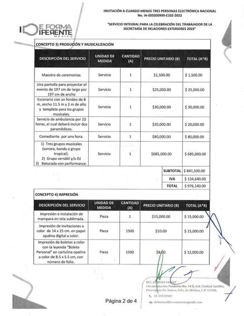 SRE agasajará a empleados con comida y show musical