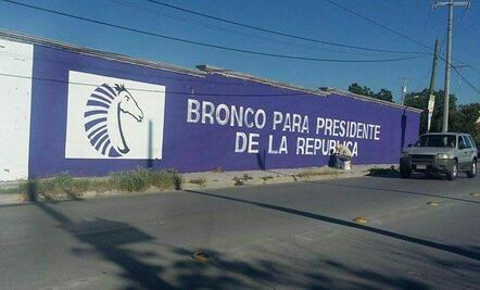 Promueven en bardas al "Bronco"; NL niega autoría