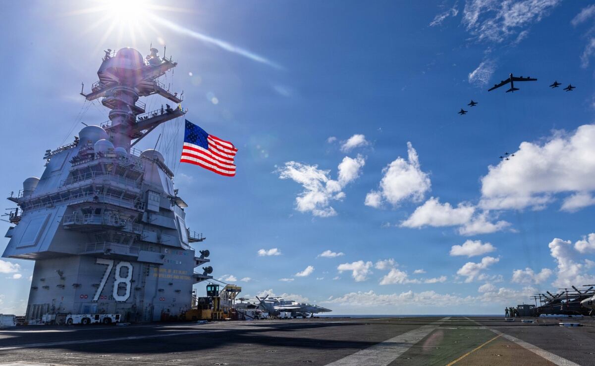 Portaviones USS Gerald R. Ford. Foto: X - @Southcom