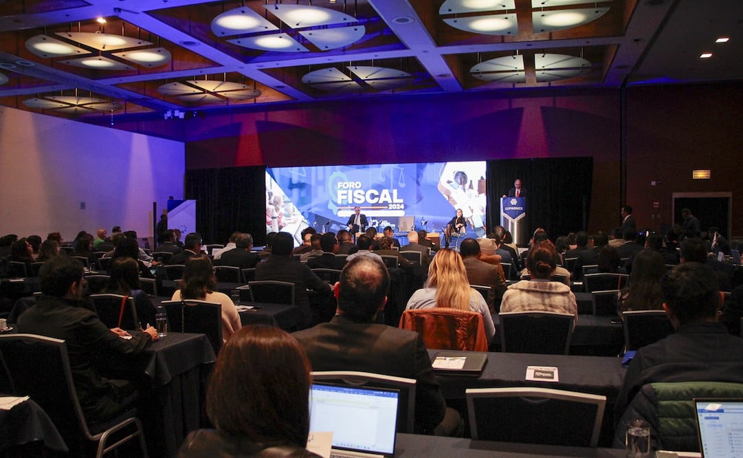 "Foro Fiscal 2024: Horizonte Empresarial y sus Retos" que organizó la Confederación Patronal de la República Mexicana de la Coparmex. Foto: X @Coparmex"