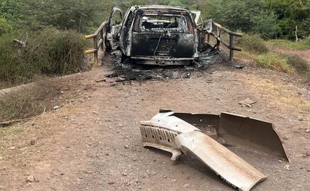 Rescatan cuerpos calcinados en interior de camioneta en Michoacán; auto fue detonado por artefacto explosivo improvisado