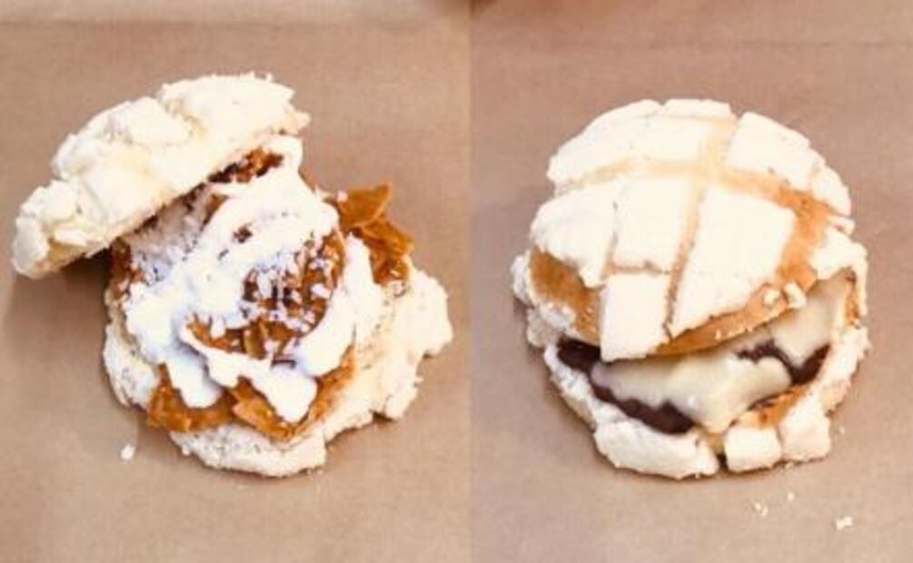 Concha rellena de chilaquiles, el nuevo antojo chilango