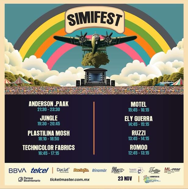 Artistas como Anderson .Paak, Jungle, Ely Guerra y Ruzzi, se preparan para salir a escena en este festival de música. Foto: X. @indierocks