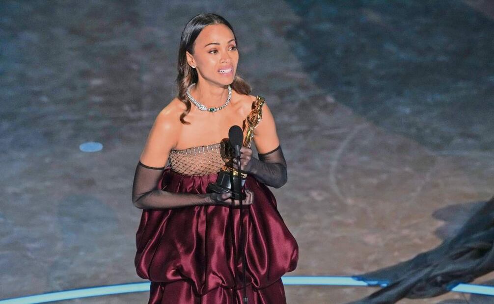Zoe Saldaña obtuvo el Oscar como Mejor actriz de reparto. (03/03/2025) Foto: Agencias