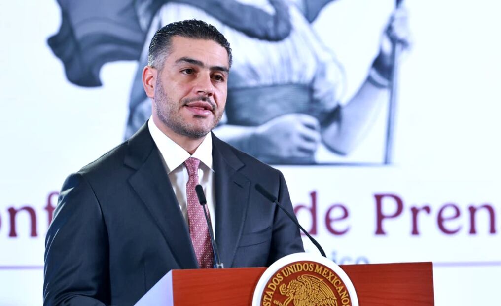 Omar García Harfuch en la mañanera de Claudia Sheinbaum. Foto: Fernanda Rojas/ EL UNIVERSAL