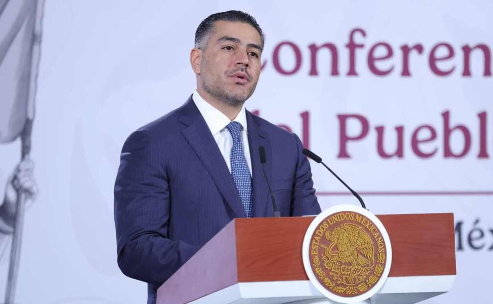 El secretario de Seguridad García Harfuch indicó que no se descarta ninguna línea de investigación por el coche bomba que explotó en Coahuayana, Michoacán. Foto: Fernanda Rojas / EL UNIVERSAL