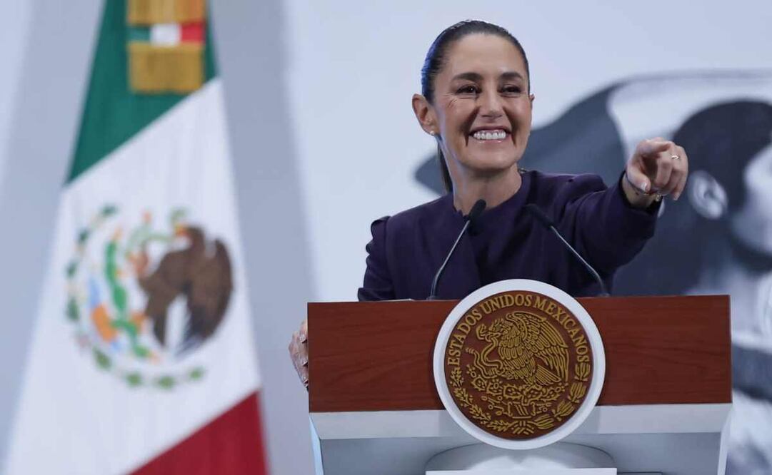 Claudia Sheinbaum, presidenta de México, durante la mañanera del 16 de julio del 2025. Foto: Fernanda Rojas / EL UNIVERSAL