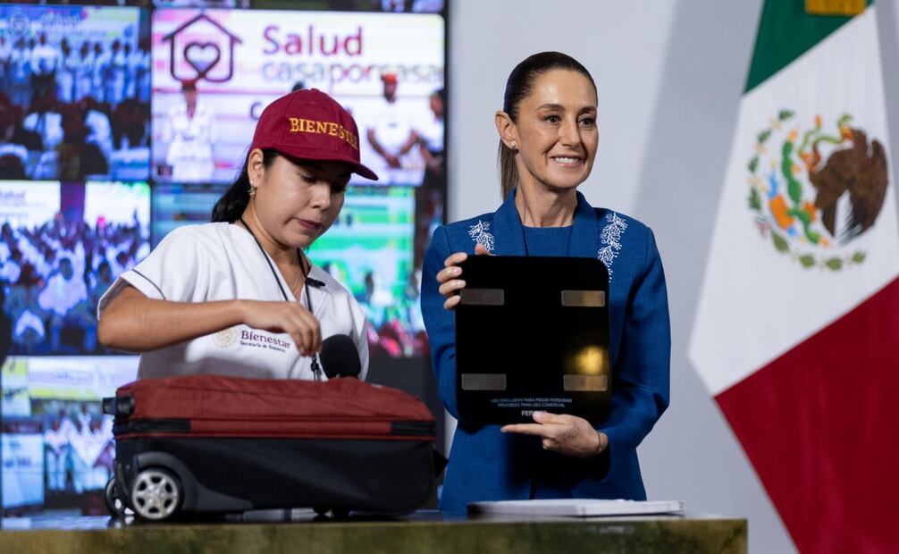 Al manifestar que "es un programa muy noble", la presidenta Claudia Sheinbaum afirmó que el programa Salud Casa por Casa será el programa más importante de prevención de la salud en el mundo. Foto: Hugo Salvador / EL UNIVERSAL