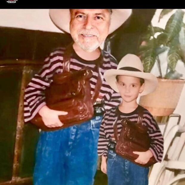J Balvin y su padre. Fuente: Instagram @alvaroosoriogofar