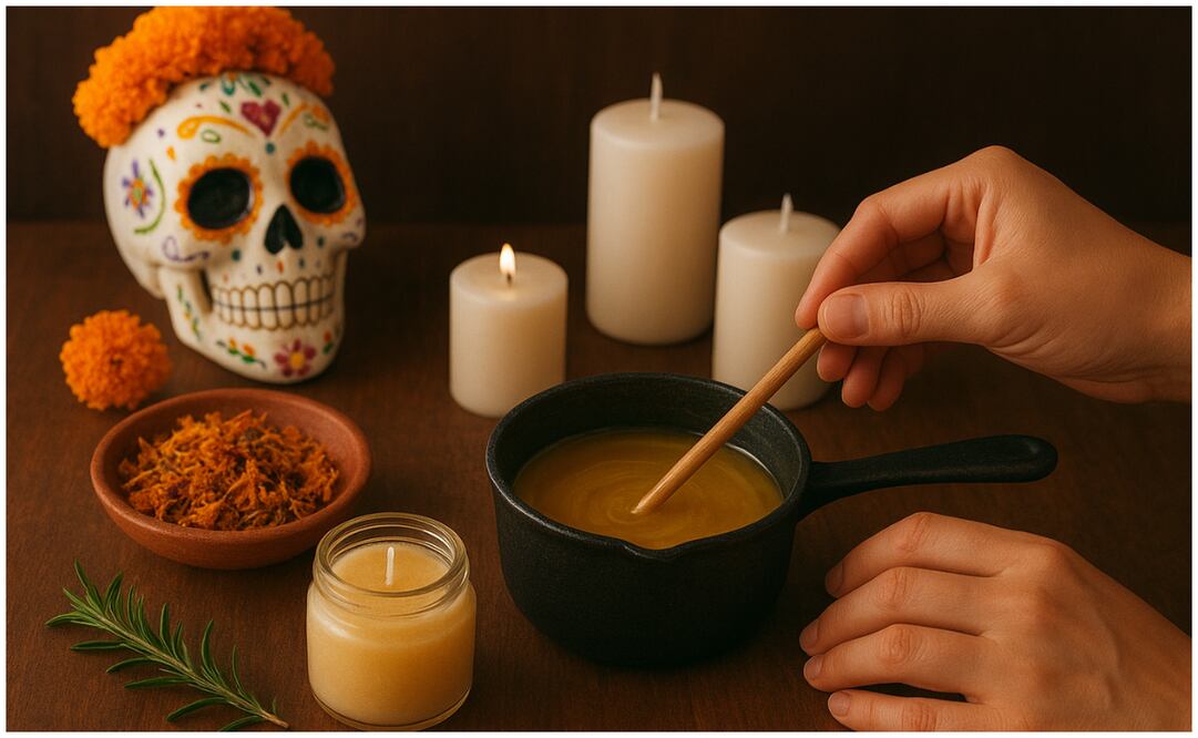 Día de Muertos 2025: Cómo hacer velas aromáticas caseras para tu ofrenda. Foto: Imagen generada con IA