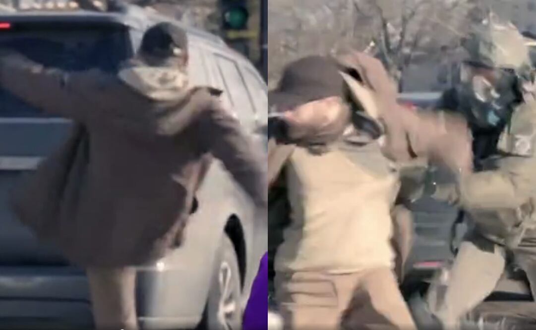 Video grabado a manos de un agente de migración en Mineápolis. Foto: Captura de Pantalla