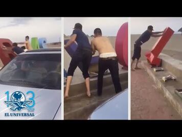 Jóvenes destruyen letras emblemáticas de las Glorias, en Sinaloa