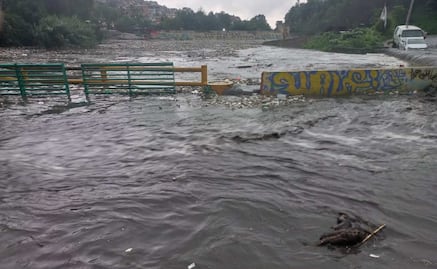 Tras activación de alerta púrpura en la alcaldía Álvaro Obregón, se desborda presa en Lomas de Becerra; afecta vialidades