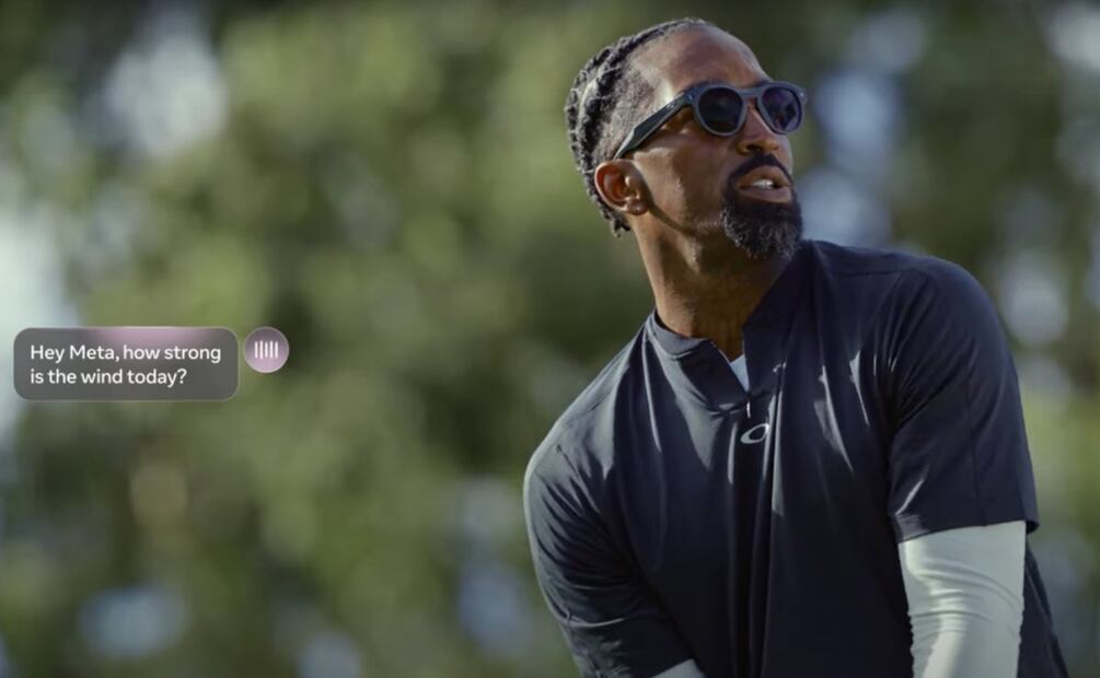 Los lentes con IA de Meta y Oakley incorporaran cinco micrófonos y cámara de 12 MP con ultra gran angular | Imagen: captura de pantalla