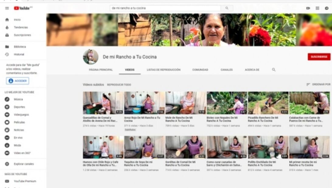 “De mi rancho a tu cocina”, el nuevo canal de YouTube