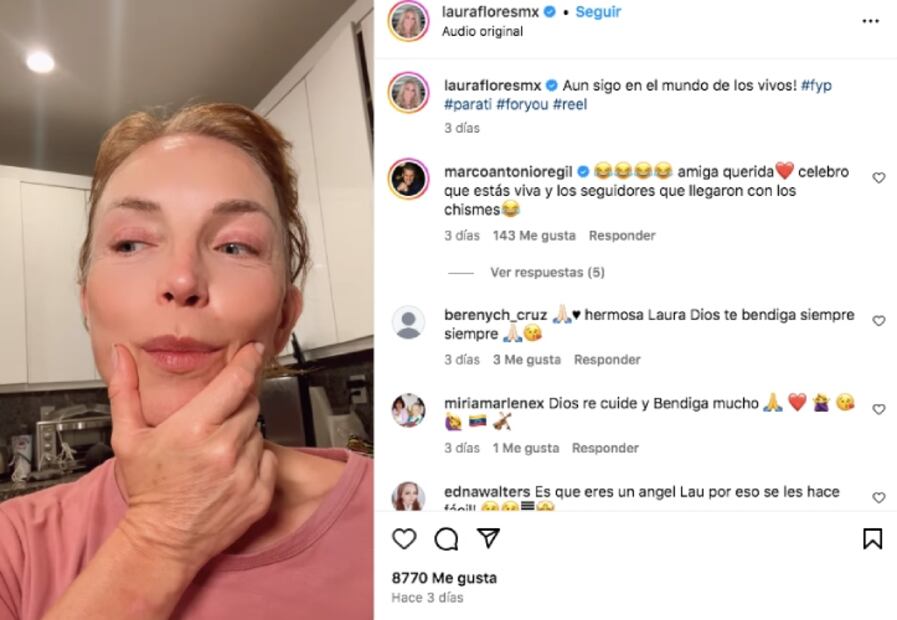 La actriz se molestó por las noticias falsas que han difundido sobre ella. Foto: Instagram.