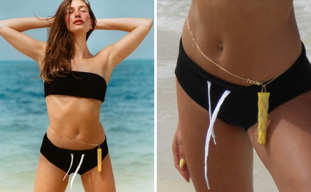 El body chain de Rhode tiene una función especial. Foto: Especial. Instagram @haileybieber