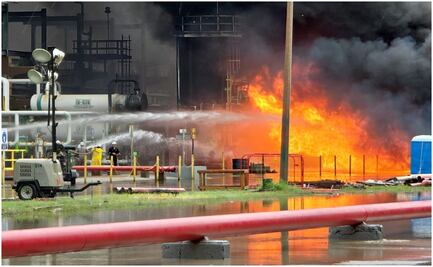 Reportan incendio en Refinería de Salina Cruz, Oaxaca
