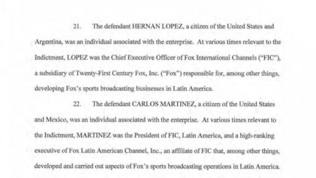 Exejecutivos de Fox Sports y Full Play señalados por lavado de dinero y corrupción en el FIFA Gate