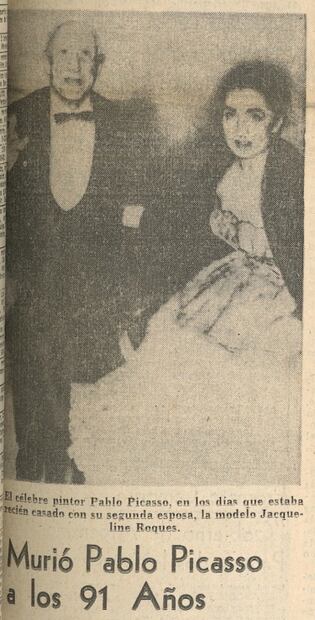 Pablo Picasso junto a una de sus más famosas obras. Foto: Hemeroteca EL UNIVERSAL.